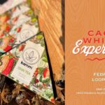 Cacao and Whiskey event flier with picture of chai tea.