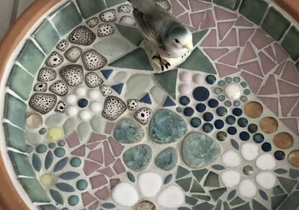 DIY Workshop: Mosaic Tabletop Birdbath