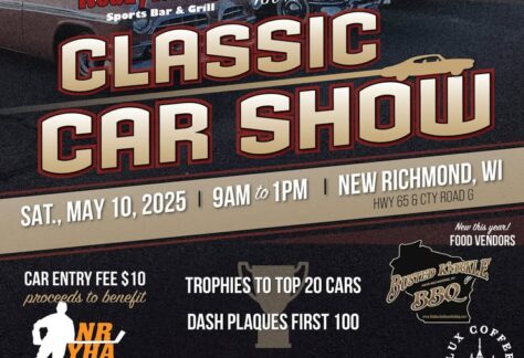 event flier for the classic car show