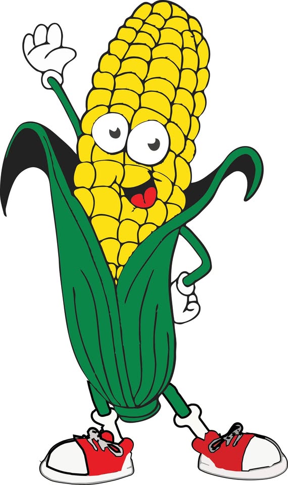 an animated corn on the cob
