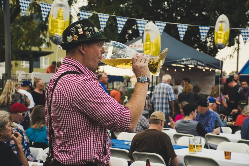A german man celebrating oktoberfest
