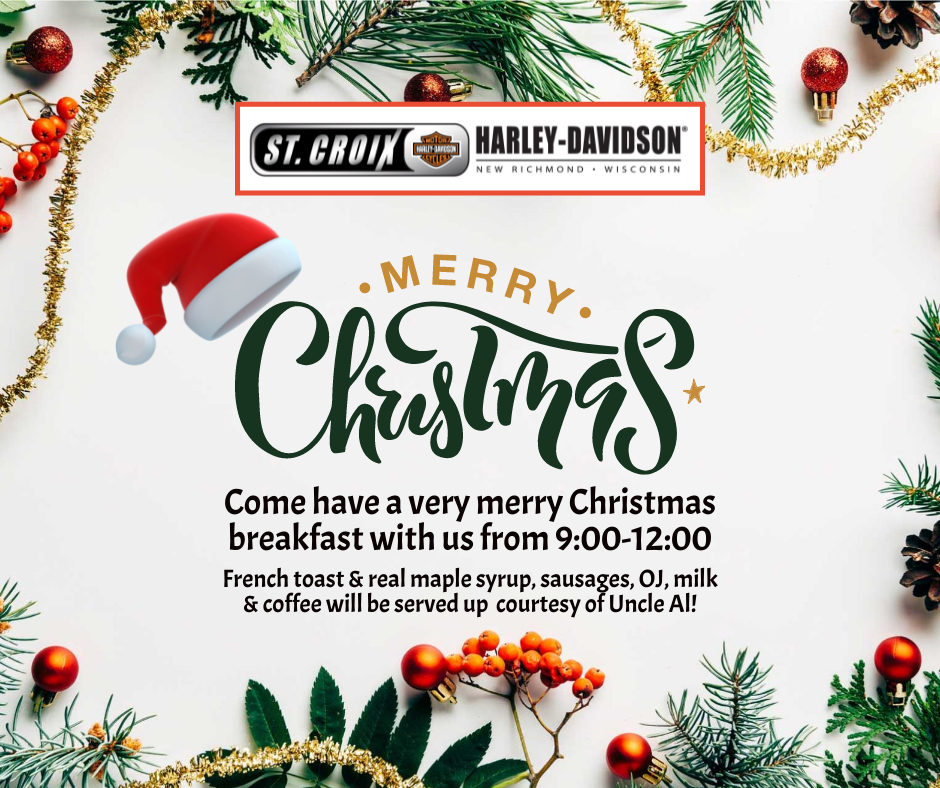 Christmas breakfast event flier