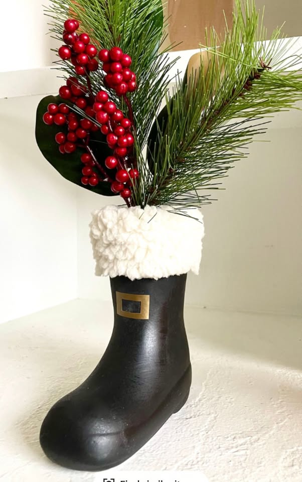 A Santa Boot vase