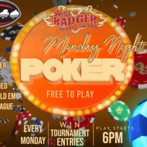 monday night poker event flier