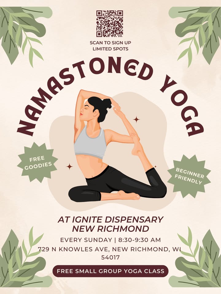 A poster with a woman doing Yoga on it.