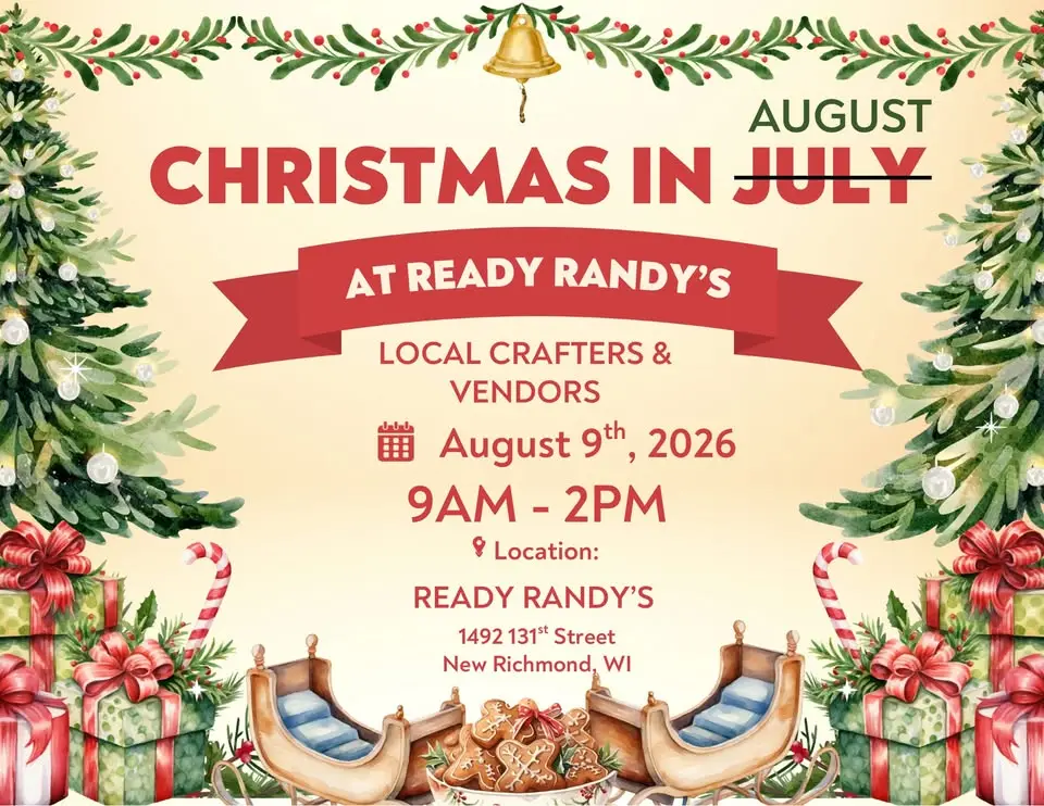 Christmas in August event flier