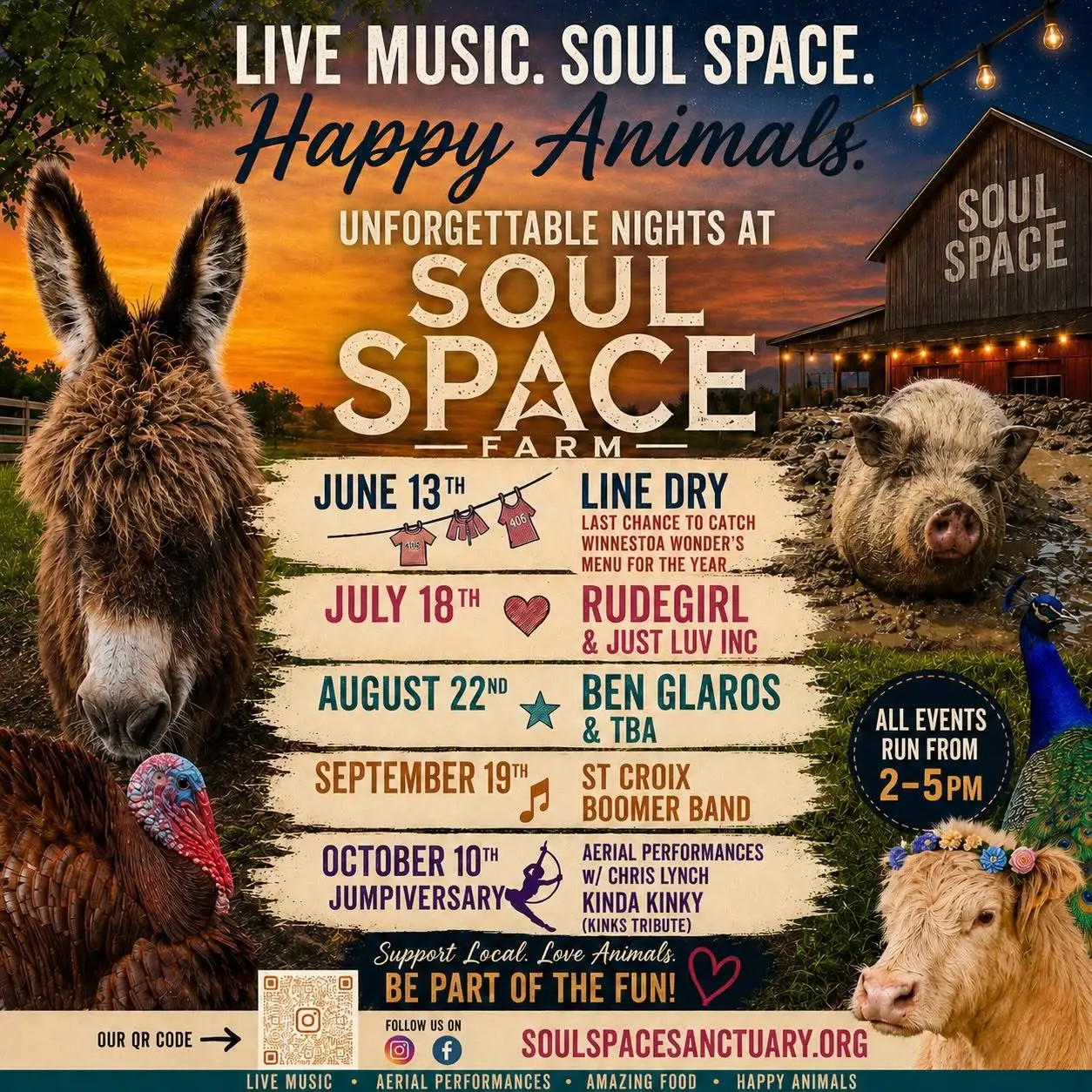 SoulSpace Summer live music event flier