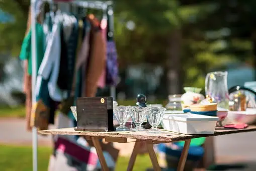 rummage sale table