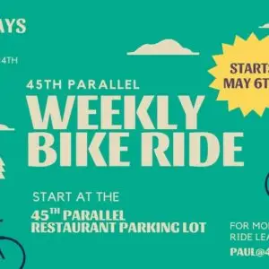 Weekly bike ride event flier