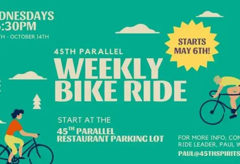 Weekly bike ride event flier
