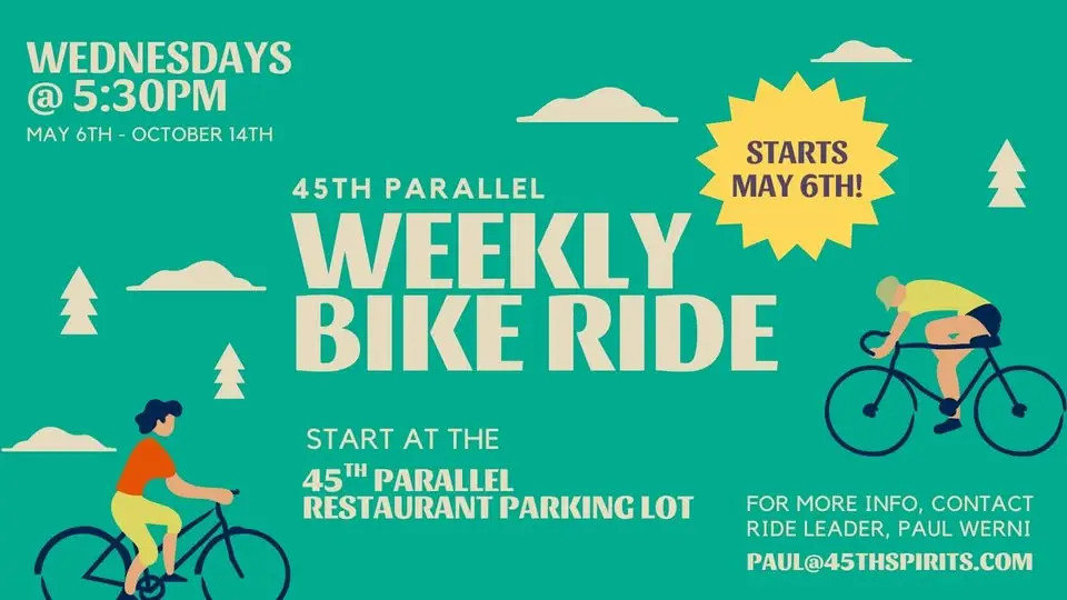 Weekly bike ride event flier