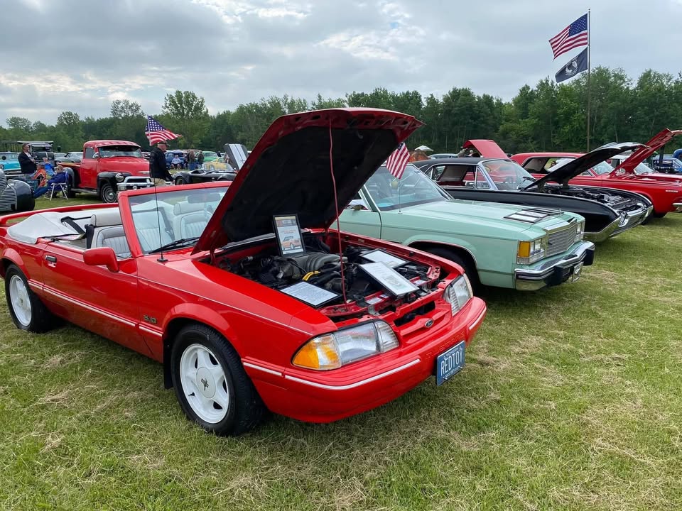 car show on grass