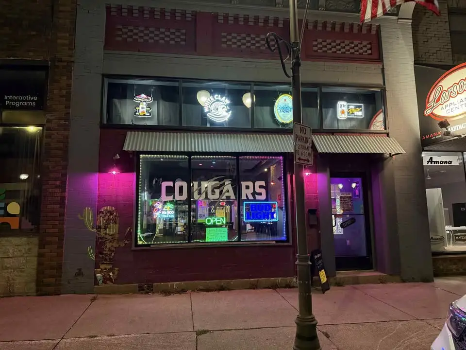 The exterior of cougars bar