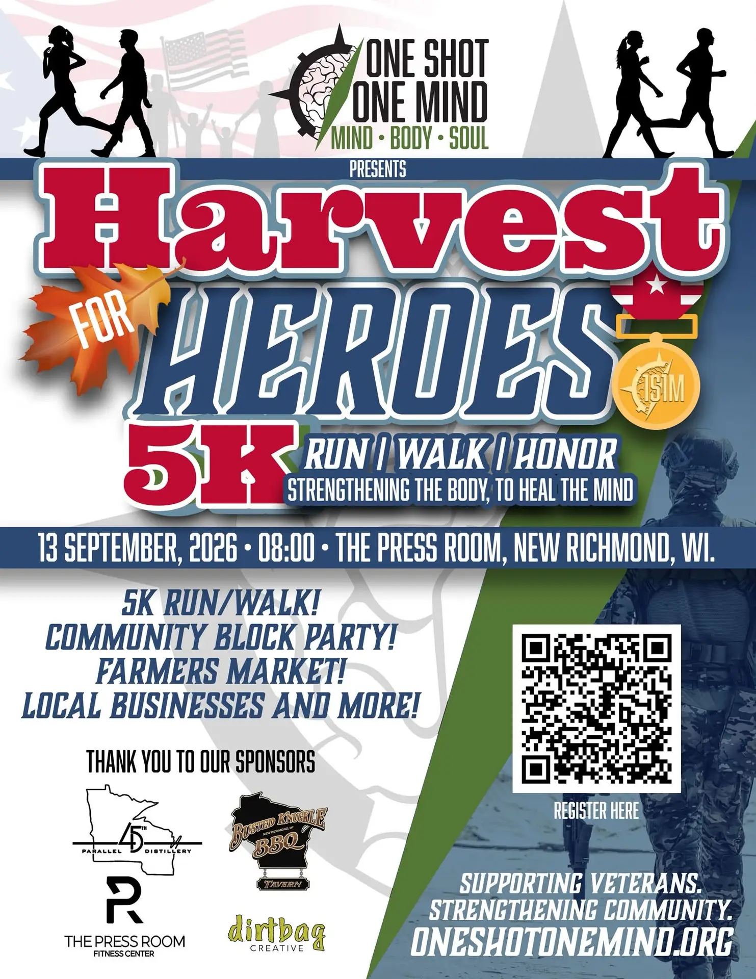 Harvest for Heroes event flier