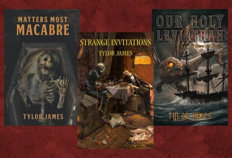 Several book covers of tylor james novels