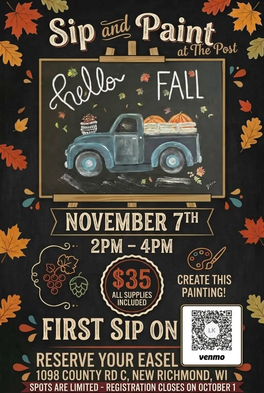 sip and paint event flier