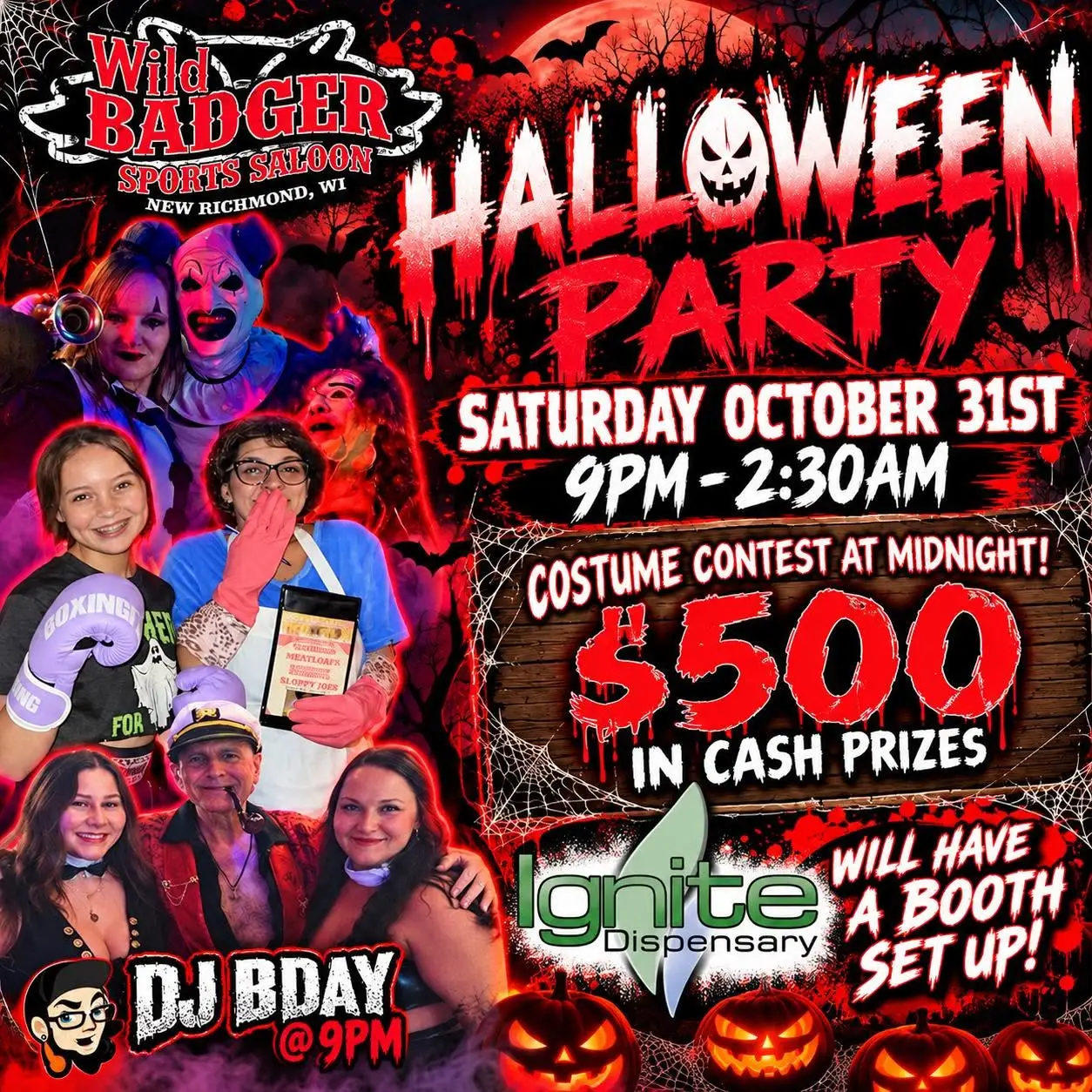 halloween party event flier
